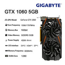 GIGABYTE GeForce GTX 1060 3G 5G 6G 8008MHz GDDR5 6pin 160bit 192bit NVIDIA 비디오 카드 GPU 지원 데스, 02 GA 1060 5GB
