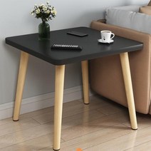 미니 테이블 작은 간단한 임대 집 커피 소파 가장자리 가정용 아파트 거실 사각형 침실 침대 옆 선반, Black