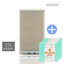 매직캔 [세트] 히포 21L 27L+리필5롤 (화이트/베이지/세이지/레드) 기본리필장착 냄새차단 휴지통 옵션, 04_ 27L베이지+리필5롤→MH280BG+280R5B