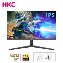 게이밍모니터 HKC-뉴 27 인치 32 모니터 게이머 144Hz 디스플레이 PC 컴퓨터 VAG HDMI 호환 DP 1920*1080, 03 HKC V2712  27Inch_02 EU 플러그