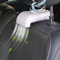 차량용 등받이 선풍기 자동차 USB 카시트 등 송풍기, 블랙