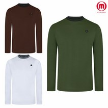 엠바골프 솔리드 요꼬애리 라운드 긴팔 무지 티셔츠 M223MTS006