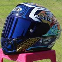 레이싱헬멧 오토바이용품 겨울용 4계절용Helm Sepeda-모터 풀 페이스 쇼에이 X14 마르케즈 Motegi3 럭키 C, 04 3 Helmet