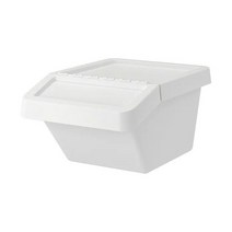 이케아 SORTERA 소르테라 분리수거함+뚜껑 37L/수납함/정리함, 화이트_902.558.98