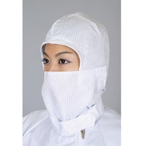 반도체 고청정 크린룸 마스크형 제전모자 방진모 추천 방진후드, 화이트, L