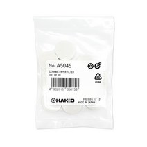 HAKKO A5045 세라믹페이퍼필터 (10개입) / FR-400용 교환부품 A5019