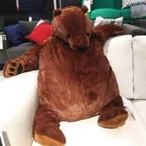 해외직구 이케아 대형 곰돌이 곰인형 안고자는 애착 브라운 100 촬영 인테리어 소품, 갈색
