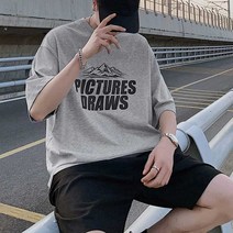 남학생 데일리룩 20대 남자 오버핏 패션 반팔 티셔츠 여름티셔츠 힙한