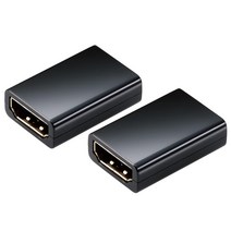 ELECOM HDMI 중계 어댑터 연장 커넥터 4K 2K(60p) 슬림 타입 2개들이 블랙 AD-HDAASS02BK