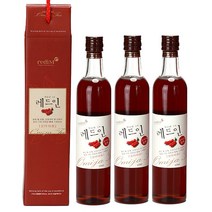 붉은 빛깔 레드인 오미자청 375ml x 3병 오미자 엑기스 음료