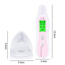 피부수분 측정기 홈케어 마사지 재사용 가능한 피부 수분 감지 테스터 LCD 화면 여성용 남성용 스킨 케어 미용 도구 얼굴 기기, WHITE+미국