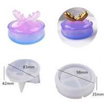 실리콘몰드 수제 석고 시멘트 금형심장 디자인 상자 수지 금형 보석 석고 콘크리트 실리콘 시멘트 컨테이너, 06 2pcs as picture