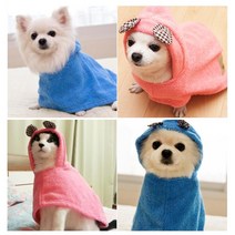 애견애묘 목욕후 건조보온 샤워가운 택 푸들 웰시코기 비숑, 블루-M