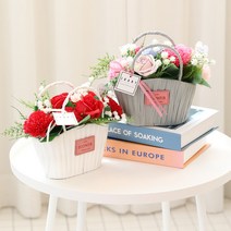 어버이날 카네이션 비누 꽃 장미 선물 린다 카네이션바구니, 린다 카네이션 핑크