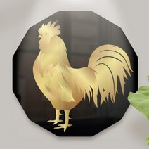바보사랑 폼아크릴액자38CmX38Cm12각형 풍수황금닭.꾸밈, 2.검닭1