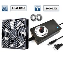 미션오일쿨러 컨트롤러 포함 3000RPM 냉각 팬 Btc 머신 섀시 워크스테이션 캐비닛 라, 21.1 Fan Dual Ball - UK Plug