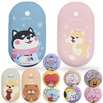 시로앤마로 BT21 충전식 손난로 보조배터리 시바 캐릭터 핫팩 휴대용 양면발열 전기 전자 USB 충전용 시바견 귀여운 어린이 선물 치미 쿠키 타타 알제이 코야 망 슈키 라인프렌즈, 5. BT21 베이비 코야