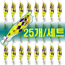 예피싱 25개입 왕눈이 에기 세트 쭈꾸미 갑오징어 문어채비 야광애기, YF27