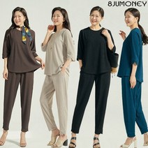 [쇼핑엔티] *MD추천* 팔주머니 간절기 플리츠 7부 상하의 셋업