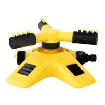 정원 스프링클러 자동 급수 잔디 잔디 360도 3 노즐 암 회전 관개 시스템 농장 야드