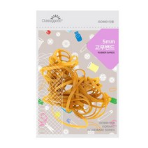 (주)코텍스 두꺼운 고무밴드5mm 천연 생고무 노랑고무4560, 1개