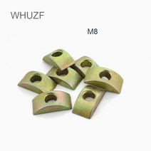 볼트 너트 WHUZF 반달 초승달 와셔 이층 침대 가구 연결 나사 어셈블리 피팅 컬러 아연 도금 M8, 1.5PCS
