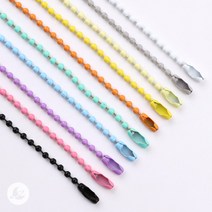 컬러 군번줄 볼체인 10개 구슬줄 가방고리 키링 부자재 C070, 퍼플10개