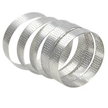 5pcs 스테인레스 스틸 케이크 만들기 금형 라운드 무스 케이크 과일 파이 디저트 DIY 장식 원형 금형, 하나, 은