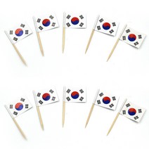칵테일장식 칵테일가니쉬 픽 이쑤시개 태극기 10P