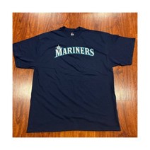 마제스틱 남성 시애틀 매리너스 네이비 저지 셔츠 2XL XXL 야구 MLB