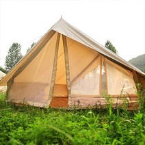 BOTEEN.CAMP A형텐트 4인용 감성텐트 면옥스포드 자외선차단 장박캠핑 돔형 글램핑, 옥스포드, 폴대형