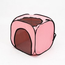 강아지드라이룸 강아지 털말리기 펫드라이룸 펫드라이기 휴대용 접이식 애완 건조 상자 헤어 드라이어 액세서리 개 고양이 새끼 고양이 옥스포드 천 애완 건조 상자 지퍼 secador, 분홍색