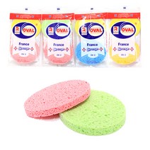 오발 스펀지 수세미2P OV-2 씽크대 다목적 흡수 청소, 2개, 2개