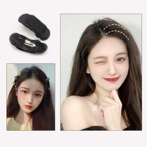 [10개] 집게 똑딱핀 납작한 뽕삔 머리 뽕 정수리 패드 헤어 볼륨핀 뽕핀 뒤통수 2P 뒷통수, 정수리패드집게2p