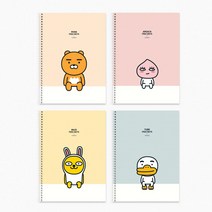 카카오프렌즈 메모장 낙서장 귀여운 다이소노트 일기장 연습장, 1개, 무지