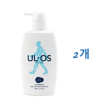 우르오스 스킨워시 500ml 1+1 2개 풍부한 미세거품 미끌거리지 않는 남성 올인원 바디워시, 500ml X 2