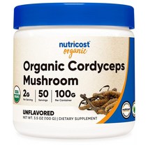 뉴트리코스트 동충하초 버섯 파우더 분말 100g, 1개