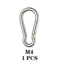 강화마루보수 벽지 깨진타일 보수 4 pcs 클립과 다기능 스테인레스 스틸 carabiner 대형 내구성 등산 후크 버클 열쇠 고리 자전거 여행 장식, m4 1개