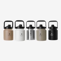 브루클린웍스 캠핑 물통 워터저그 2.5L 스테인리스 휴대용 보온 보냉 감성, 실버