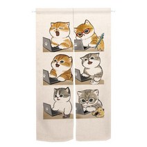 주방 블라인드 거실 베란다 일본 문 커튼 노렌 침실 파티션 입구 고양이 인쇄 커튼 입구