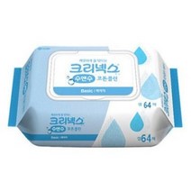 크리넥스 수앤수 코튼클린 물티슈 베이직 캡형, 64매, 12팩