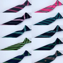 [AJZ_6167238] (디자인 : 청록 와이드 스트라이프 | 남녀구분 : 남성용) 핑크.녹색계열 학생넥타 학생코디 학교넥타이 교복넥타이 교복코디 간편넥타이