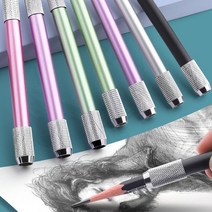 몽당연필깍지 스테인리스 펜슬홀더, 양면, 실버