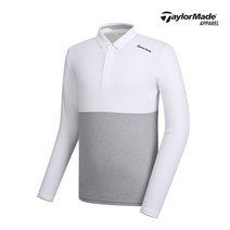 [테일러메이드]남성 투톤 배색 카라 티셔츠 TMTYK1904-100