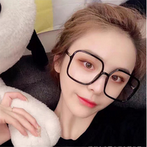 오버사이즈 꾸안꾸 안경 블루라이트 차단 뿔테 큰 얼굴 작아보이는 남녀 공용 투명 블랙 가벼운 패션 대두