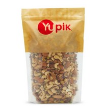 Yupik 생 믹스 견과류 1파운드 아몬드 호두 피스타치오 캐슈 브라질 견과류가 함유된 프리미엄 천연 혼합 스낵 브라운, 1파운드(1팩)