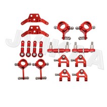 Wltoys-P929 P939 K979 1/28 금속 충격 흡수 스티어링 컵 스윙 암 풀 세트 RC 자동차 업그레이드 부품, 13 Red B