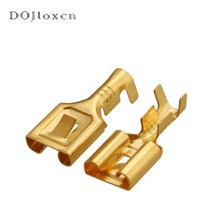 터미널 황동 도금 7.8mm 압착 단자 냉간 플매트 카펫 러그 커넥터 DJ625-7.8X0.8C DJ623-E7.8X0.8, 여성 c, 100개