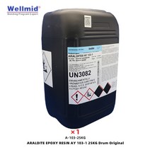 에폭시 ARALDITE AY103-1 경화제 HY991 AB 접착제 저점도 두 구성 요소 에폭시 큰 부위에 적용하기 쉬운 솔, 01 25kgAY103-1Resin