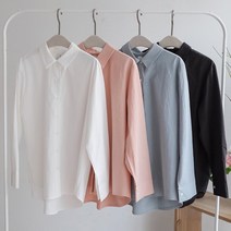 피그먼트 오버핏 코튼 셔츠